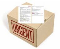 return the shipment prepare a cardboard box with a "urgent" inscription